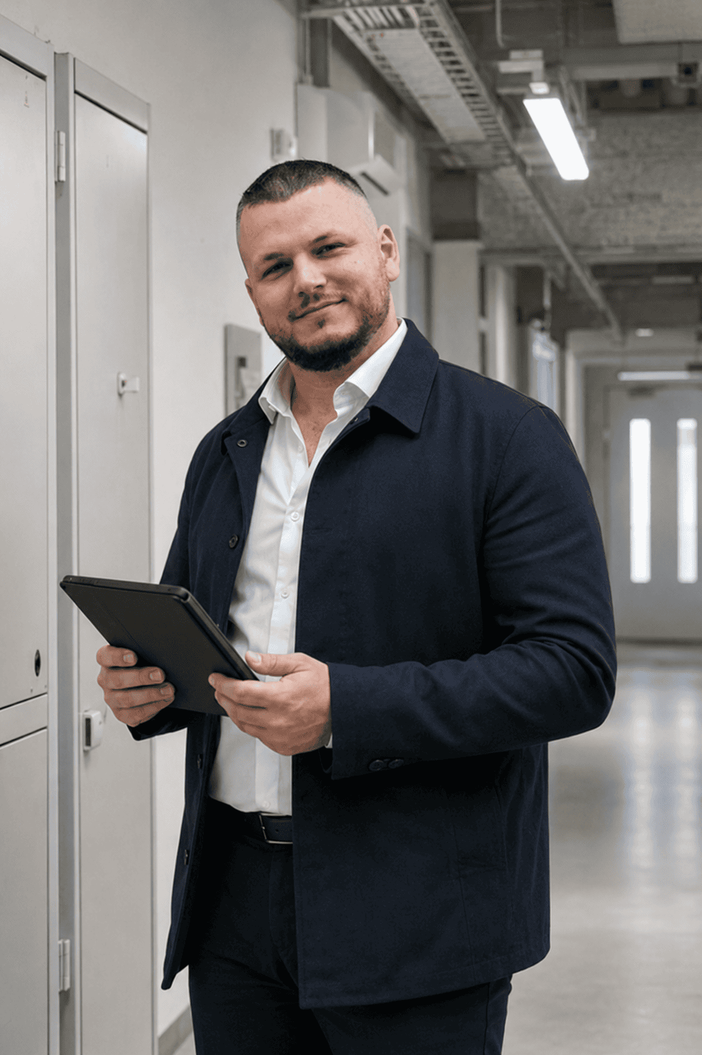 Resul Özer bei einer Objektbegehung im Facility Management